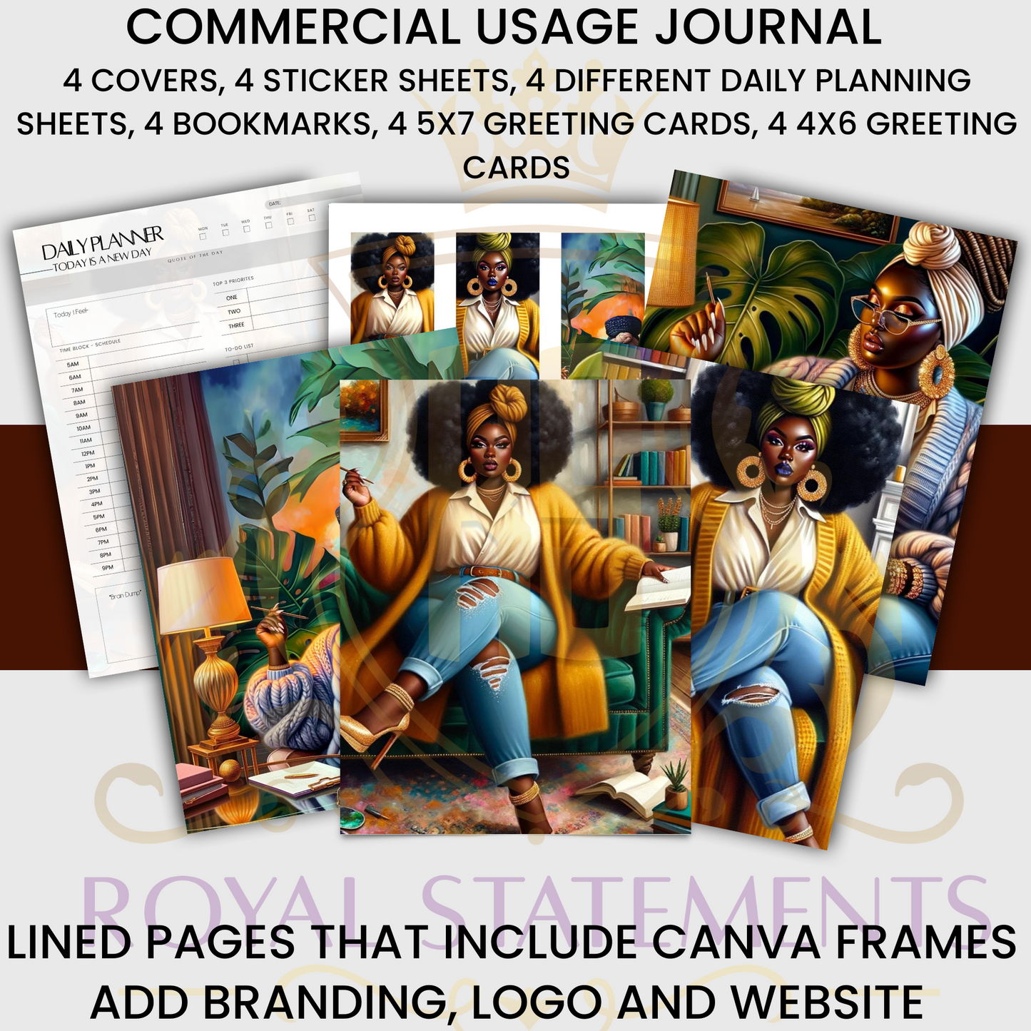 Ebony Embraced PLR Bundle Canva Template
