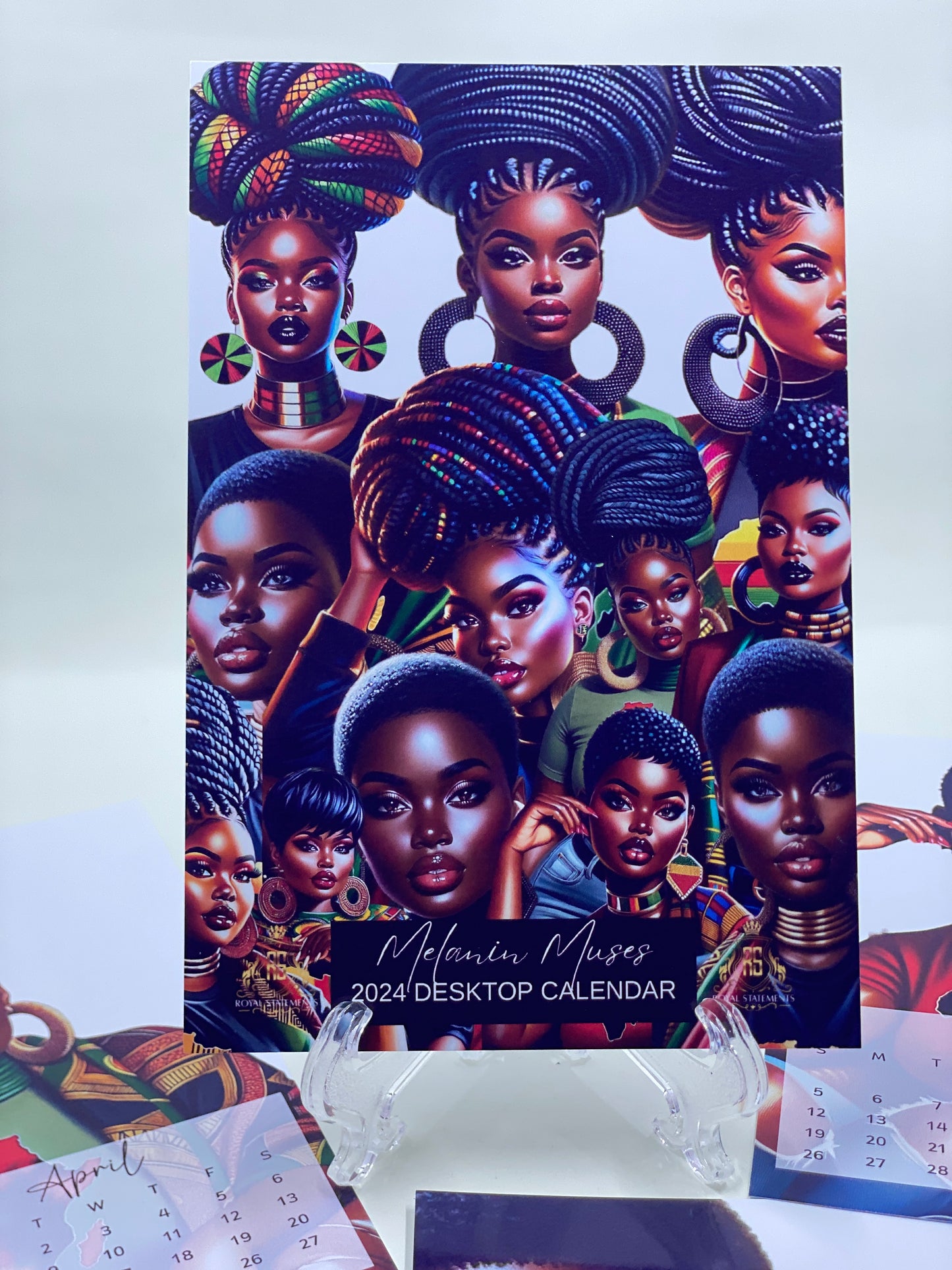 2024 Desktop Calendar Set Melanin Muses