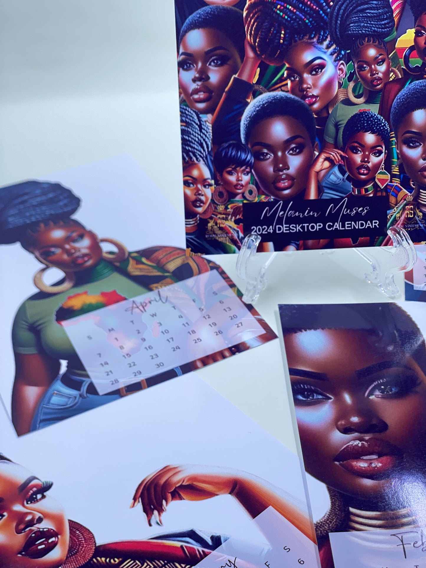 2024 Desktop Calendar Set Melanin Muses