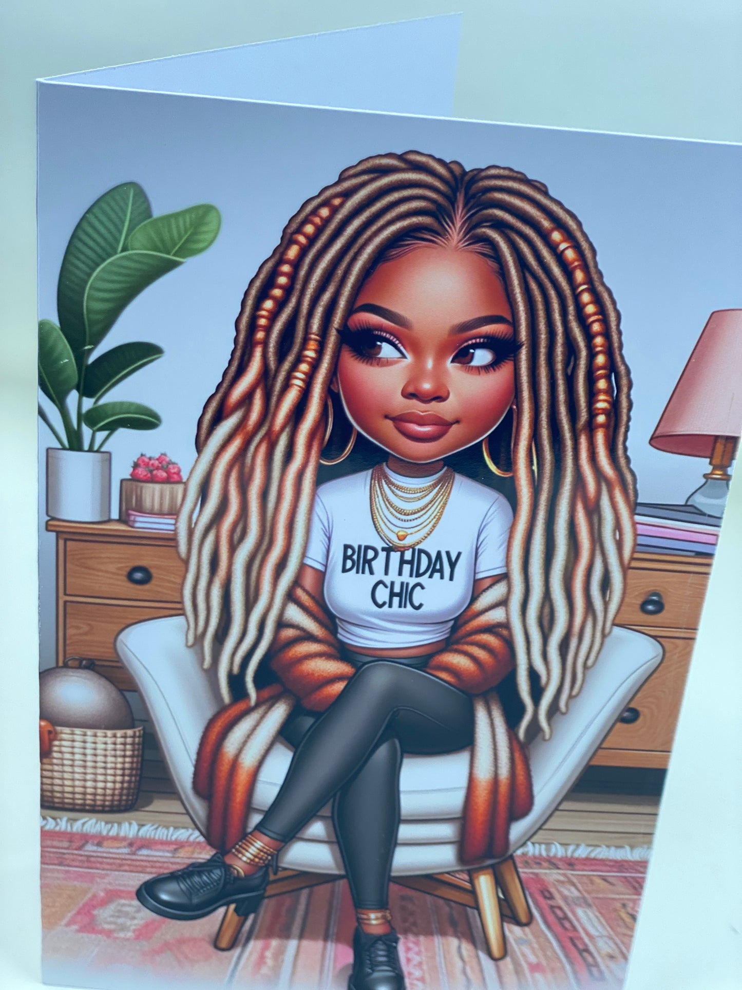 Ombre Girl Greeting Cards
