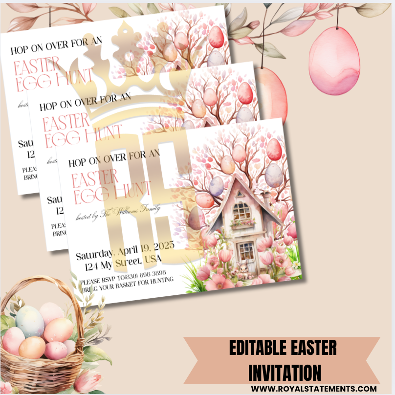 Editable Easter Egg Hunt Invitation