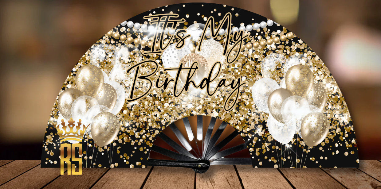 🎉 Digital Clack Fan Design – Birthday Edition | Printable Canva Template 🎉