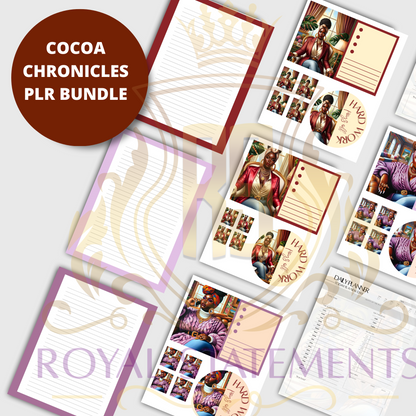 Cocoa Cozy Chronicles PLR Bundle Canva Template