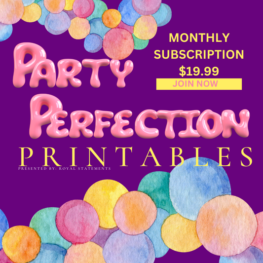 Party Perfection Printables Monthly Subscription