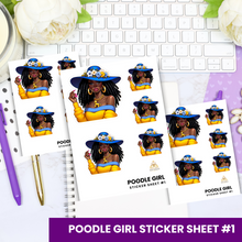 Load image into Gallery viewer, Poodle Girl Sticker Sheets
