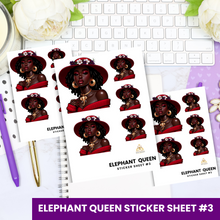 Load image into Gallery viewer, Elephant Queen Sticker Sheets
