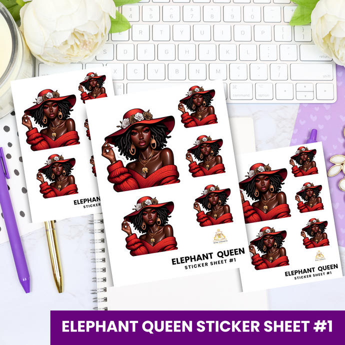 Elephant Queen Sticker Sheets