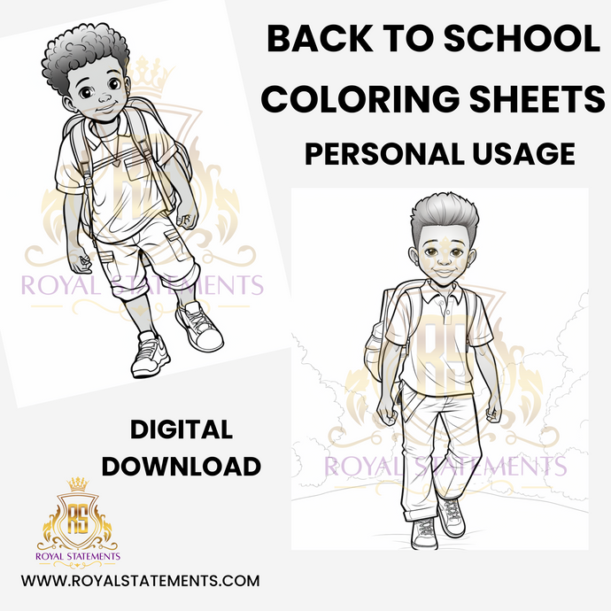 Little Boys II Coloring Sheets