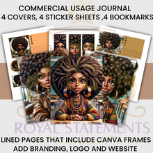 Load image into Gallery viewer, Afro Power PLR Stationery Startup
