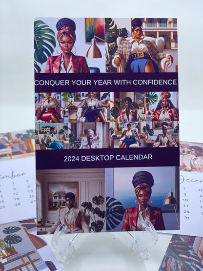 2024 Desktop Calendar Set Conquer Your Year With Confidence