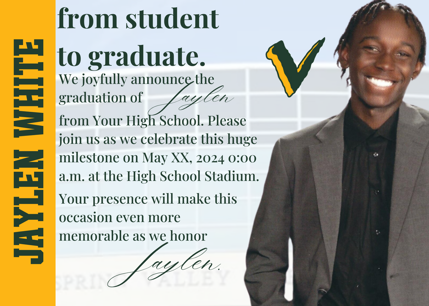 Graduation Announcement/Invitation Printed