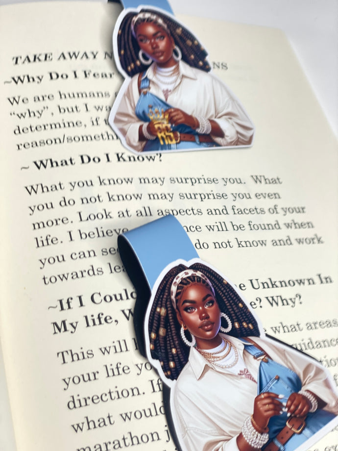Denim and Pearls Magnetic Bookmarks